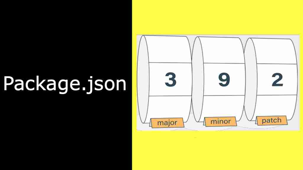 Major minor and patch release in package.json